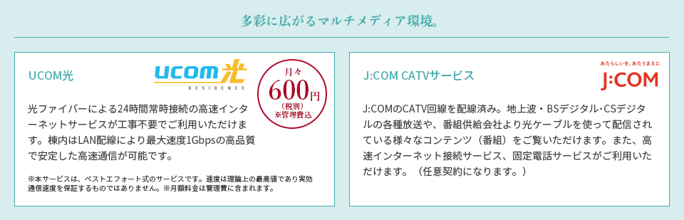 UCOM光 | J:COM CATVサービス